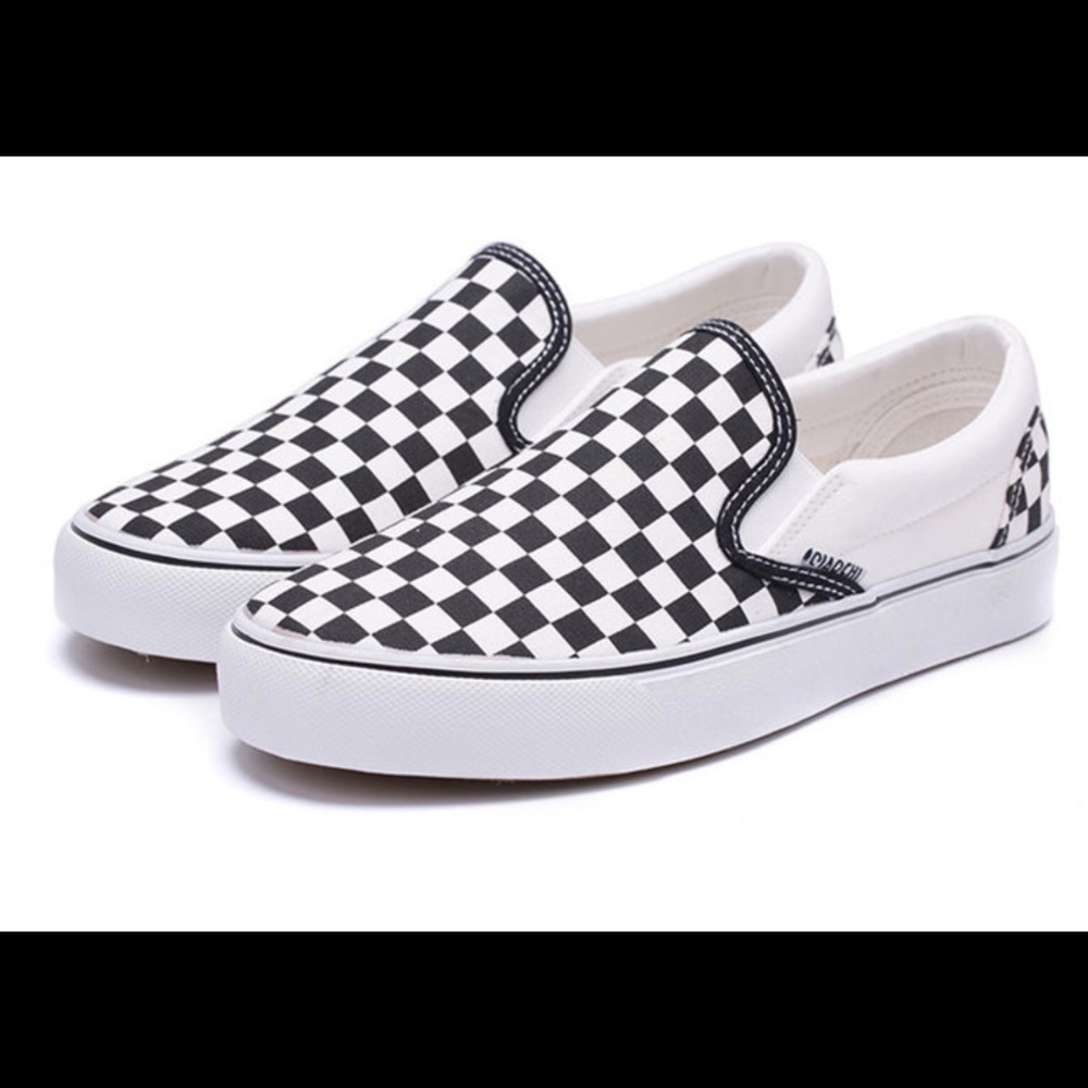 Canvas Vans Checkerboard Loafers